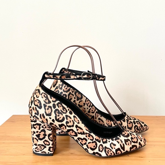 White House Black Market Bethenny Leopard Print Shoes Sz 9 - Picture 3 of 11